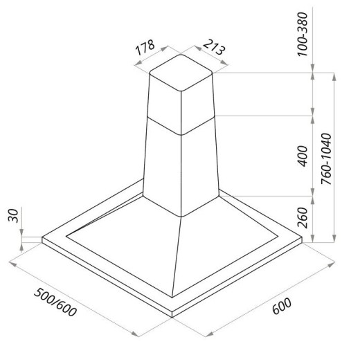 Кухонная вытяжка MAUNFELD RETRO FRAME 60