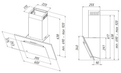 Кухонная вытяжка АКРО Nero eco line WK 4 60 BK
