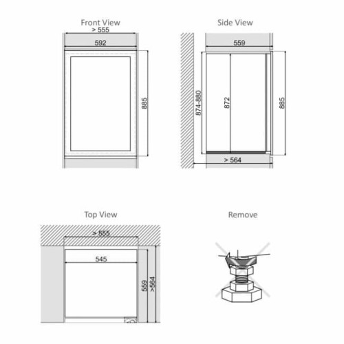Встраиваемый винный шкаф Dunavox DAU-32.81SS