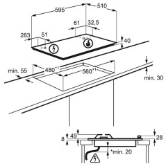Газовая варочная панель Zanussi GPZ 363 SB