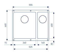 Кухонная мойка Zigmund &amp; Shtain Integra 500.2 темная скала