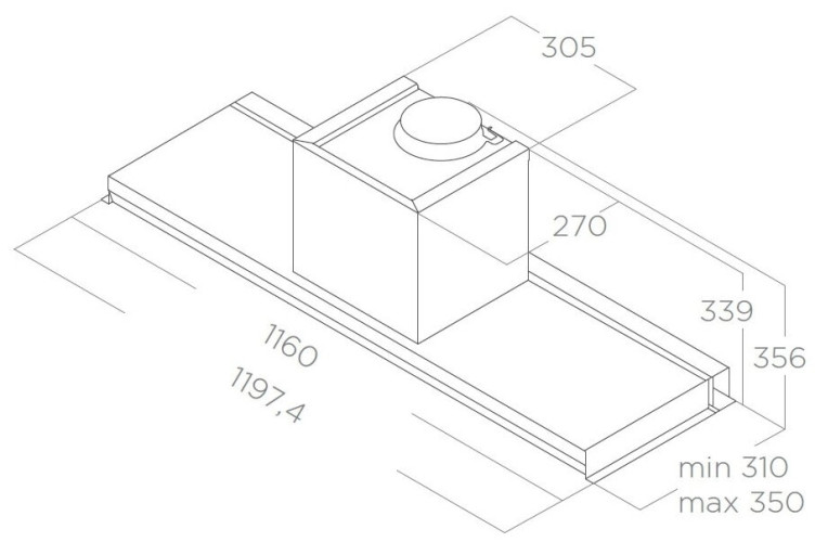 Встраиваемая вытяжка Elica Lever IX/A/116