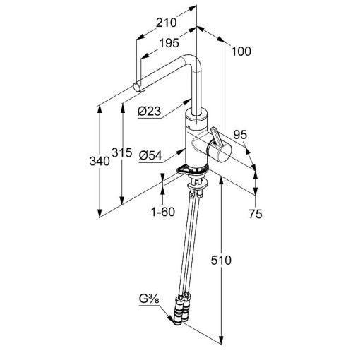 Смеситель для кухни Kludi E-go 422306675