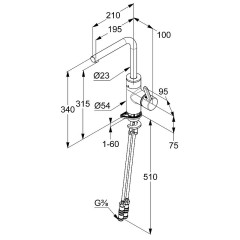 Смеситель для кухни Kludi E-go 422306675