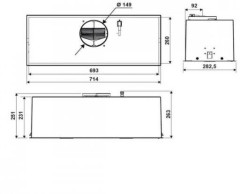 Встраиваемая вытяжка Jetair Plane GR F 72