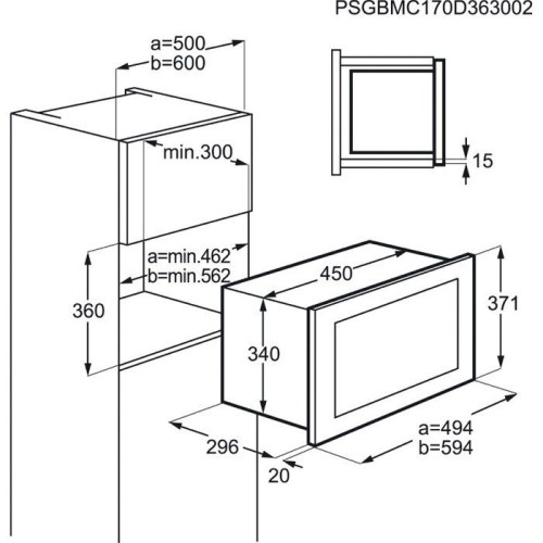 Встраиваемая микроволновая печь AEG MBB 1756D M