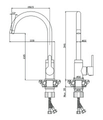 Смеситель для кухни Olive&#039;S Torres 17430TRB