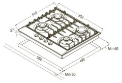 Газовая варочная панель Schaub Lorenz SLK GW6220