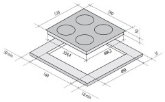 Электрическая варочная панель Fornelli PVA 60 Creazione