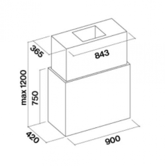 Кухонная вытяжка Falmec Laguna Isola Steel 90 CLDI9075 E0P2 ZZZI491F