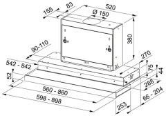 Встраиваемая вытяжка Franke FMY 908 POT BK