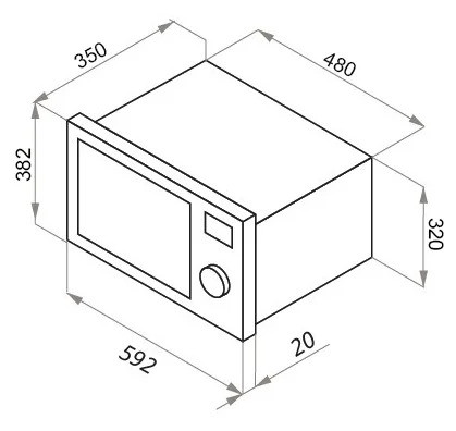 Встраиваемая микроволновая печь MAUNFELD XBMO202SB