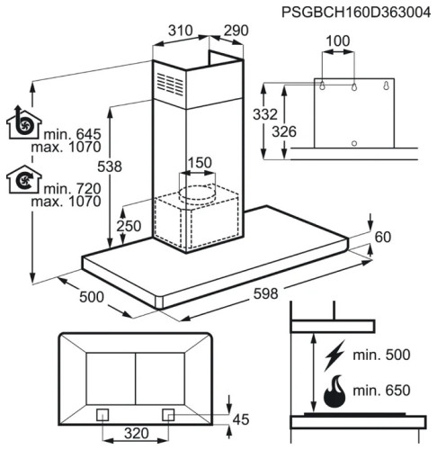 Кухонная вытяжка Electrolux EFB 90460 OX