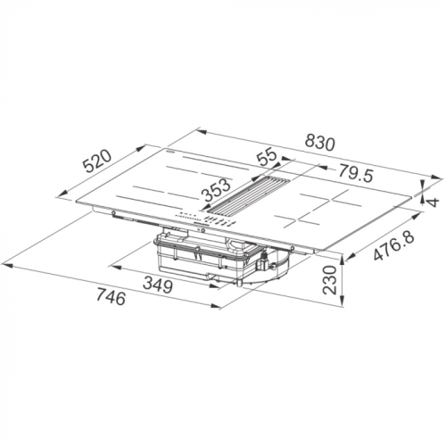 Индукционная варочная панель Faber GALILEO LINEAR F830 340.0708.970