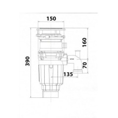 Измельчитель пищевых отходов Bone Crusher BC 910 Slim Line