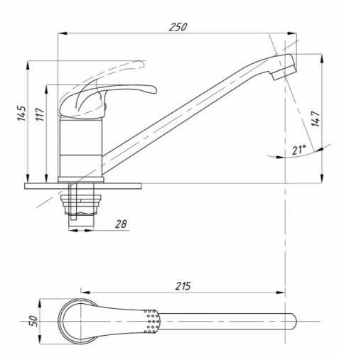 Смеситель для кухни Tsarsberg TSB-650-1243