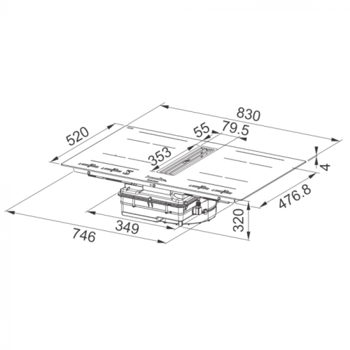 Индукционная варочная панель Faber GALILEO BOLD F830 340.0708.971