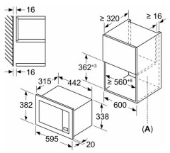 Встраиваемая микроволновая печь Bosch BFL 623MS3