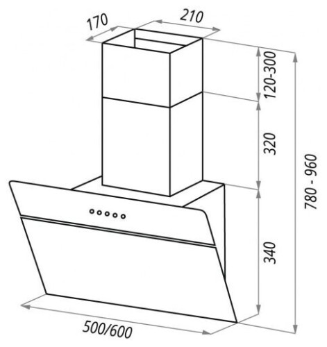 Кухонная вытяжка MAUNFELD MZR 60 чёрный