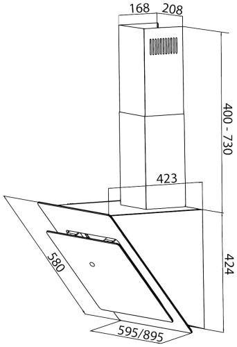 Кухонная вытяжка DACH AURA 60
