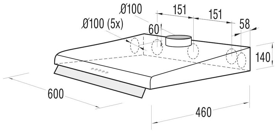Подвесная вытяжка Gorenje DU 6446 W