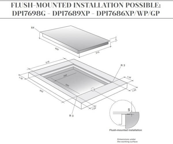 Индукционная варочная панель De Dietrich DPI7686XS