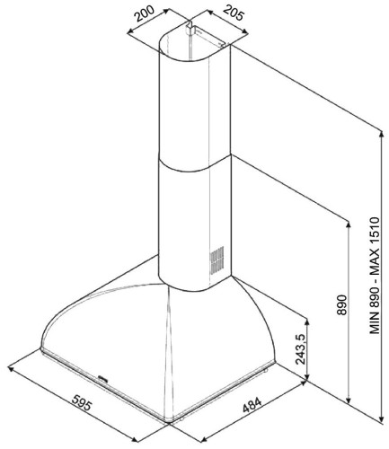 Кухонная вытяжка Smeg KS59RAE