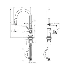 Смеситель для кухни Axor Montreux 16581140