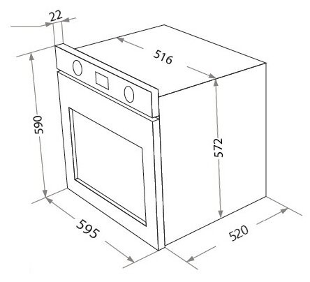 Электрический духовой шкаф HOMSair OEF657BK