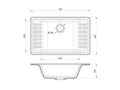 Кухонная мойка GranFest Quarz GF-ZW71 черный