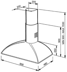 Кухонная вытяжка Smeg KS89AOE