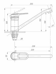 Смеситель для кухни Fauzt FZs-805-130