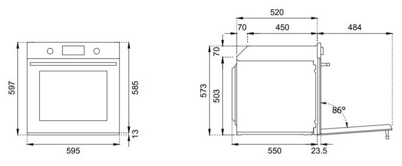 Электрический духовой шкаф Jacky's JO EVR7669