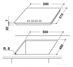 Газовая варочная панель Whirlpool GMWL 628/IXL EE