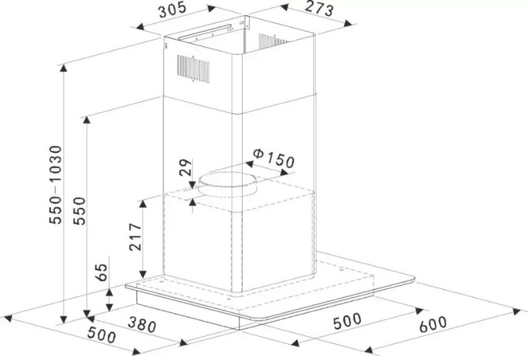 Кухонная вытяжка Brandt BHB1644IX