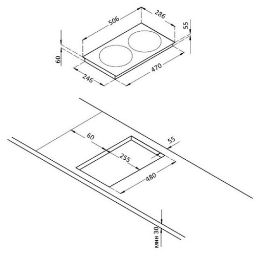 Индукционная варочная панель Korting HI 32003 BW