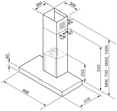 Кухонная вытяжка Smeg KS912NXE