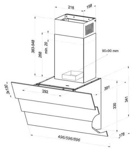 Кухонная вытяжка MAAN Bravo Quadro 90
