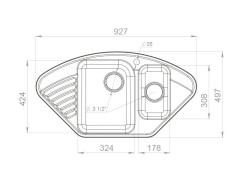 Кухонная мойка GranFest Quarz GF-Z14 белый