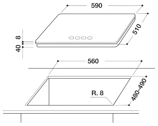 Газовая варочная панель KitchenAid KHGD4 60510