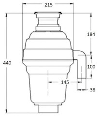 Измельчитель пищевых отходов Bone Crusher BC 1000