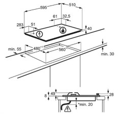 Газовая варочная панель Electrolux GME 363 NB