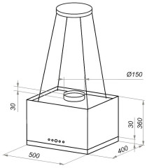 Островная вытяжка MAUNFELD Box Rope Isla 50 черный