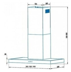Кухонная вытяжка Cata B6 T600 XGBK