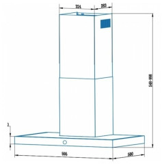 Кухонная вытяжка Cata B6 T600 XGBK
