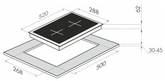 Индукционная варочная панель MAUNFELD EVI 292 BK