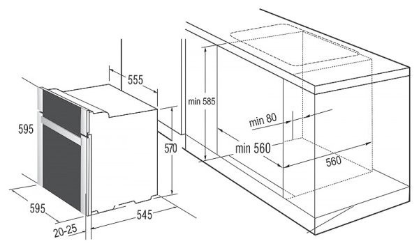 Газовый духовой шкаф Korting OGG 1052 CRN