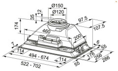 Встраиваемая вытяжка Franke FBI 525 XS 305.0599.507