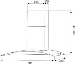 Кухонная вытяжка Dach MARTA 90 sensor inox