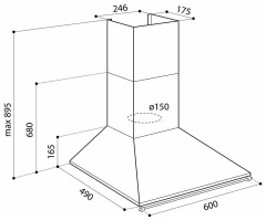 Кухонная вытяжка Lex Vintage 600 ivory light